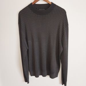 Men's Vintage Baracuta Black Tight Knit Sweater - Large